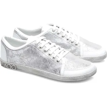 Dámské polobotky Barefoot boty Zaqq Tiqq silver white 41