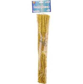 Hobby drát Chlupaté modelovací drátky 30cm 40ks metalové zlaté 622152