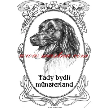 Cedulka münsterlandský ohař ovál - Bez samolepicí vrstvy