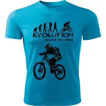Chlapecké tričko Evolution Mountain bike dětské tričko tyrkysové 134 (dětské tričko EVOLUTION Mountain bike horské kolo)