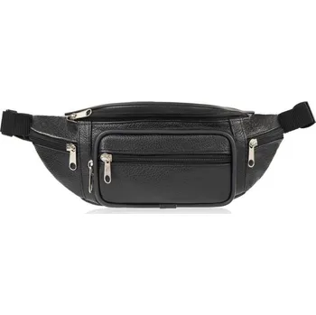 Kabelka Abruzzo Pánská kožená kabelka do pasu, Abruzzo; černá