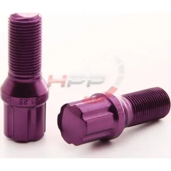 Tuning Sada kolových šroubů Japan Racing JB1 závit M12 x 1,25 - 28mm délka závitu - fialové