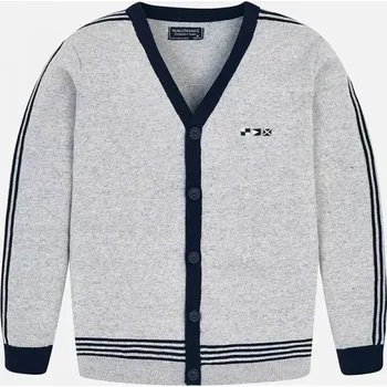 Chlapecká mikina Chlapecký svetr rozepínací Mayoral 6308-95 světle šedý velikost 160