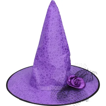 Karnevalový kostým Set karneval - čarodějnický klobouk fialový