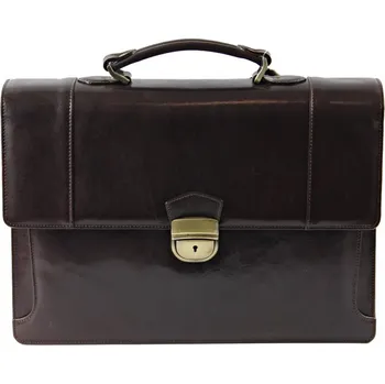 Pánská aktovka Hajn Pánská kožená aktovka 1044014 hnědá