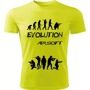 Chlapecké tričko Evolution AIRSOFT dětské tričko limetkové 158 (dětské tričko EVOLUTION)