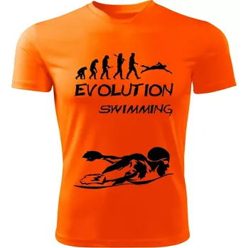 Evolution SWIMMING dětské tričko oranžové 158 (dětské tričko EVOLUTION SWIMMING plavání )