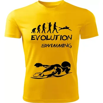 Evolution SWIMMING dětské tričko žluté 122 (dětské tričko EVOLUTION SWIMMING plavání )