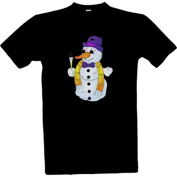 Tričko s potiskem na zdraví sněhulák pánské