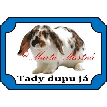 Cedulka králík beran zakrslý, strakáč 2 - Bez samolepicí vrstvy