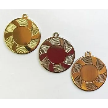 Medaile kovová - zdobená - Barva: Stříbrná