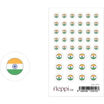 samolepka Fleppi Samolepky vlajky státu - Indie