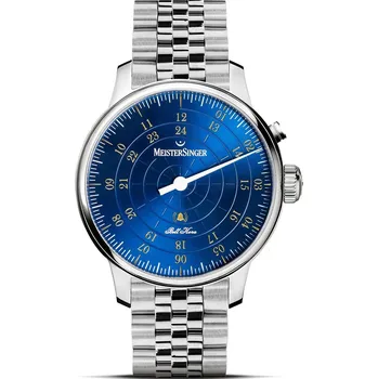Hodinky Hodinky MeisterSinger Bell Hora Medium Blue with Gold BHO918G_MGB20