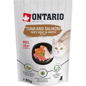 Kapsička Ontario tuňák a losos ve vývaru 80g 213-3073|X|X|KS