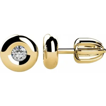 Šperk Couple, Náušnice Amy, pecky ze žlutého zlata s brilianty, Šroubek, 585-68-3-0612.0Z00.0.00.GSI.000.05