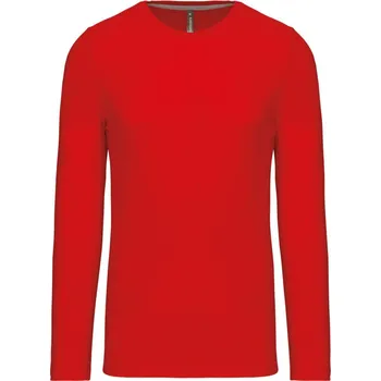 Pánská móda Pánské triko s dlouhým rukávem Kariban Barva: Červená, Velikost: 4XL