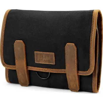 Kosmetická taška Sylas Tarpa černá a světle hnědá kosmetická taška - Salt & Hide