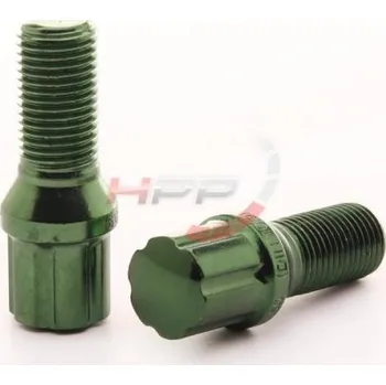 Tuning Sada kolových šroubů Japan Racing JB1 závit M12 x 1,5 - 28mm délka závitu - zelené