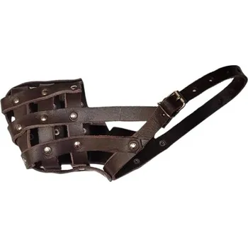 Náhubek pro psa Palkar kožený náhubek pro psy vel. 1, 20 × 6 cm, hnědý