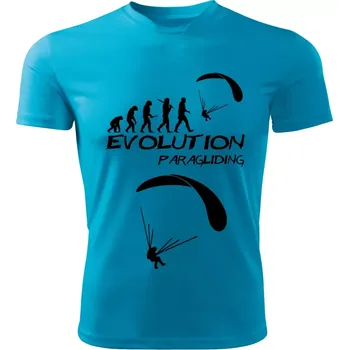 Evolution PARAGLIDING dětské tričko tyrkysové 146 (dětské tričko EVOLUTION PARAGLIDING)