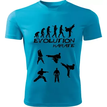 Evolution KARATE dětské tričko tyrkysové 158 (dětské tričko EVOLUTION KARATE)