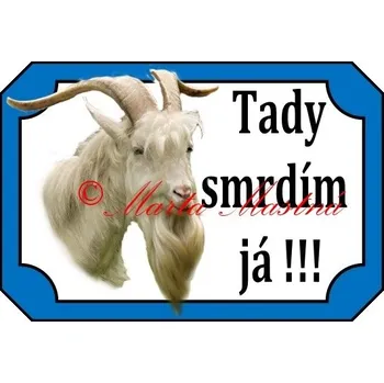 Cedulka kozel bílý rohatý - Bez samolepicí vrstvy