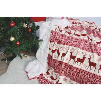 Dětská deka Oboustranná deka JELEN červená