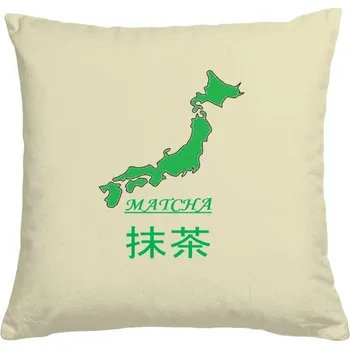 Polštář Polštář bavlněný s potiskem Polštář matcha