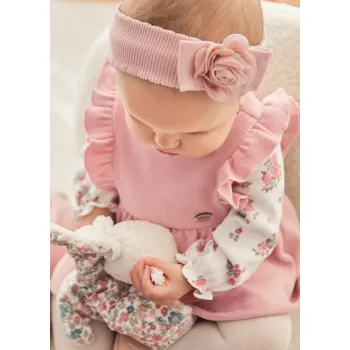 Kojenecká čepice Čelenka růžová Mayoral Floral v dárkové krabičce 9778