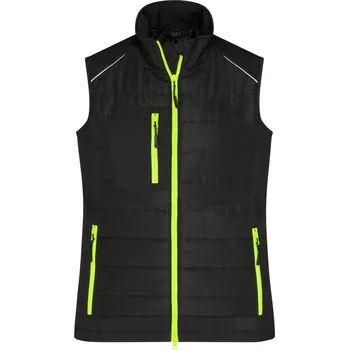 Dámská hybridní vesta JN 1821 black-neon yellow XS