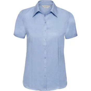 Halenka s krátkým rukávem, vzor rybí kost 963F light blue 3XL