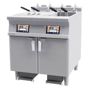 fritéza RMgastro RM - F2/18-98ETDPS Fritéza elektrická 18+18 l automatická 7" displej, filtrace, zdvih + záruka 3 roky