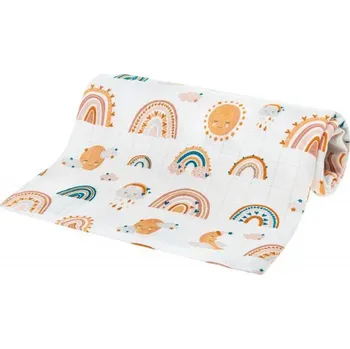 látková plena BocioLand Bambusová plenka Lux 75 x 75 cm Duha