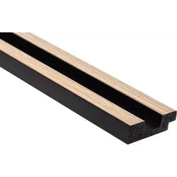 Obklad Mardom Decor VZOREK - Koncový profil k voděodolnému lamelovému panelu (pět lamel) - levý - 135 x 36 x 12 mm - DUB SVĚTLÝ