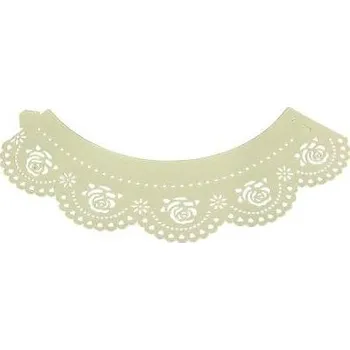 Jedlá dekorace na dort Ozdobný límec na košíčky 12ks růže - PME