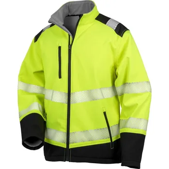 pracovní bunda Bezpečnostní softshellová bunda R 476X fluorescent yellow-black 4XL