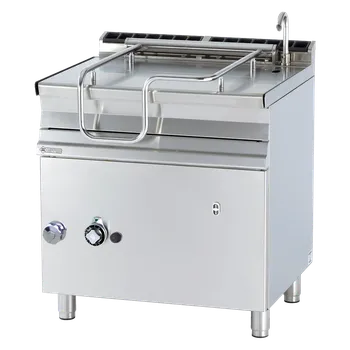 Pečicí pánev RMgastro RM - BRM50-78G/N Pánev sklopná automatická plynová 50 l nerezové dno + záruka 3 roky