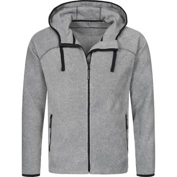 Pánská mikina Pánská fleecová bunda s kapucí Power Fleece Jacket Men grey heather S