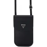 Kabelka na mobil Guess PU Grained Triangle Logo Black