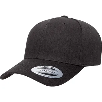 Kšiltovka 6 panelová Snapback kšiltovka "Retro" 6389 dark heather grey onesize