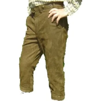 Pánské kalhoty E-myslivost Kožené lovecké pumpky - golfky - OLIVA - Velikost 64