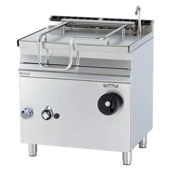 Pečicí pánev RMgastro RM - BR50-78G/N Pánev sklopná manuální plynová 50 l nerezové dno + záruka 3 roky