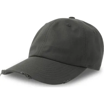 Kšiltovka 6 panelová baseballová kšiltovka Dad Hat Destroyed-S dark grey onesize