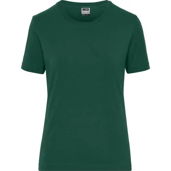 Dámské pracovní elast. tričko z bio bavlny - Solid JN 1801 dark green XS