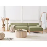 Čalouněná levostranná rohová pohovka zelená stylová sedačka nábytek do obývacího pokoje Beliani