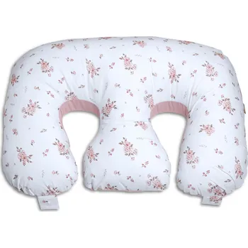 Kojící polštář Kojicí polštář pro dvojčata 3v1 / růžičky