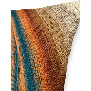 Šátek 100% Akryl Dámský háčkovaný šátek ruční práce Béžová