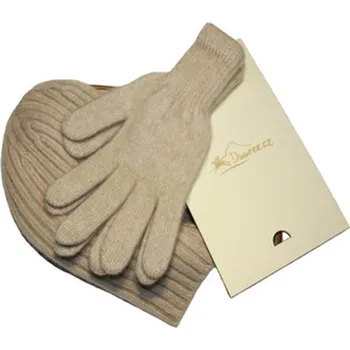 Čepice Duuree.cz Dárkový set čepice a rukavice 100% kašmír Barva: Béžová