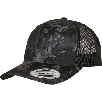 Kšiltovka 6 panelová Trucker kšiltovka "Veil Camo" 6606VC poseidon black onesize