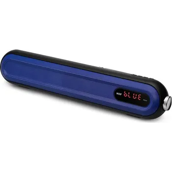 Bluetooth reproduktor Designový bezdrátový bluetooth reproduktor HF-F511, délka 40,5cm, LED displej, anténa - modrá